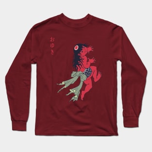 Oyuki Red Demon + Oyuki Hag Front & Back Long Sleeve T-Shirt